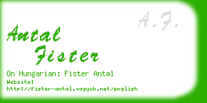 antal fister business card